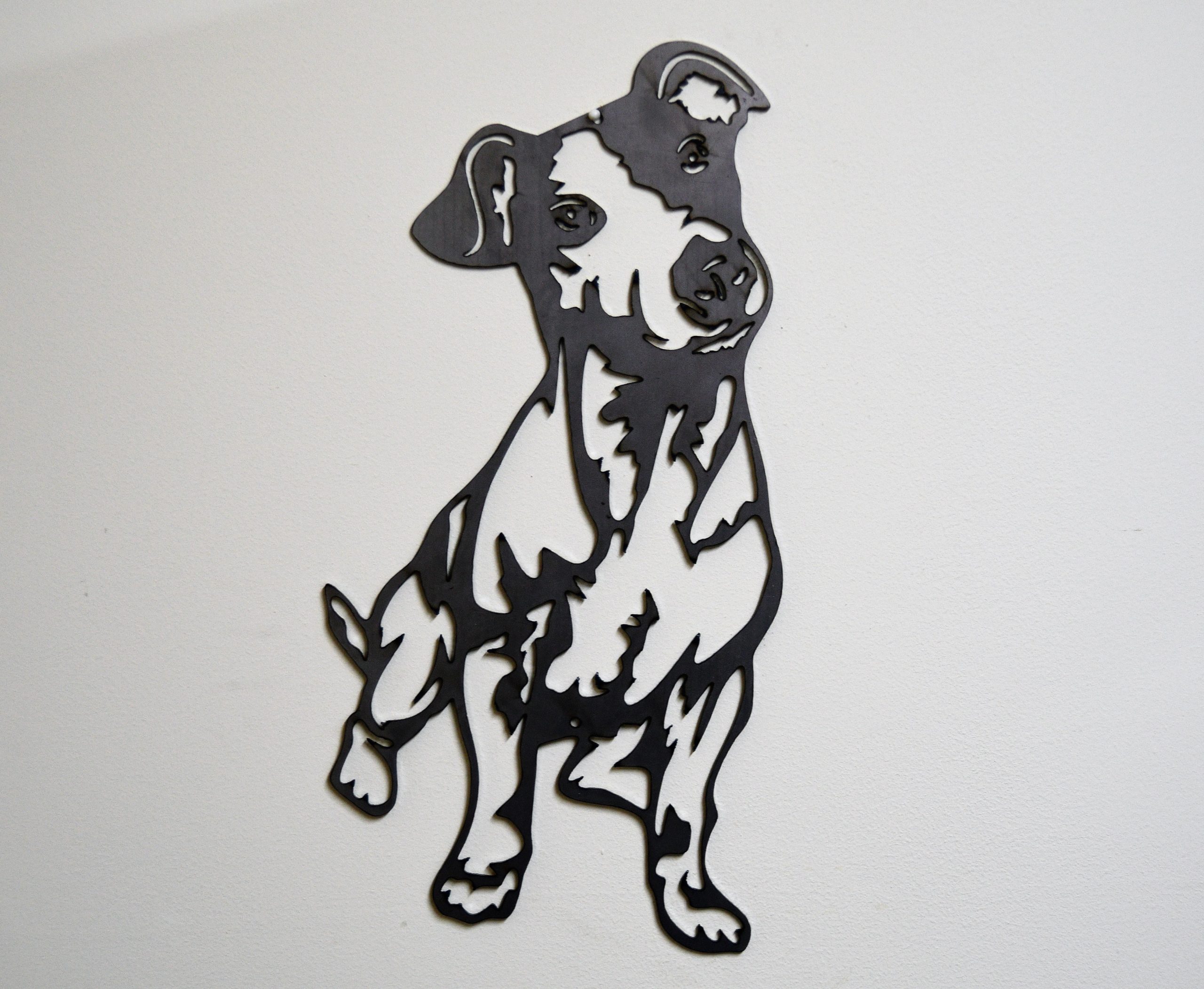 Jack Russell Art shadowheart Silhouette Artwork Made From 